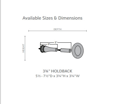 Kirsch Wood Trends 1 3/8 Inch Holdback 3 3/4 Inch Diameter