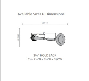 Kirsch Wood Trends 1 3/8 Inch Holdback 3 3/4 Inch Diameter