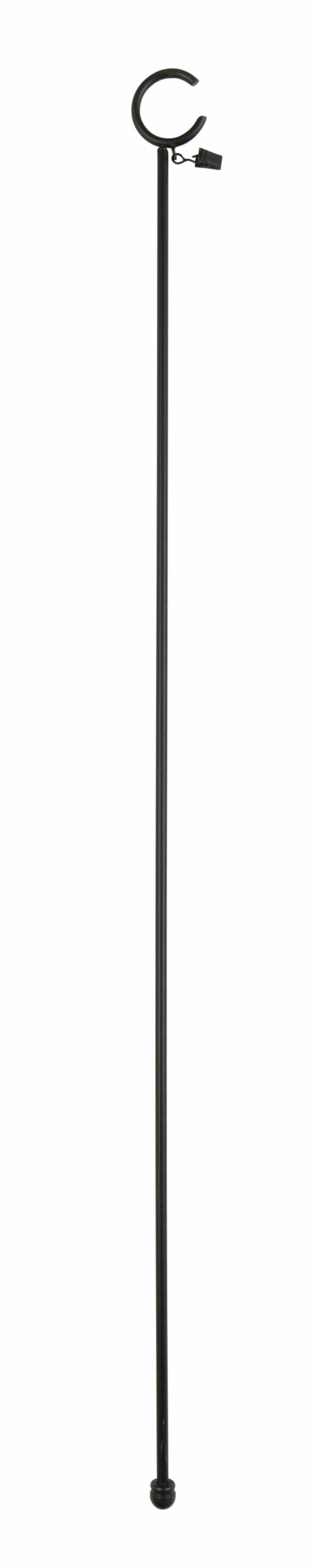 Kirsch 1 3/8 Inch Wrought Iron Drapery Baton with Bypass C-Ring 36 Inches