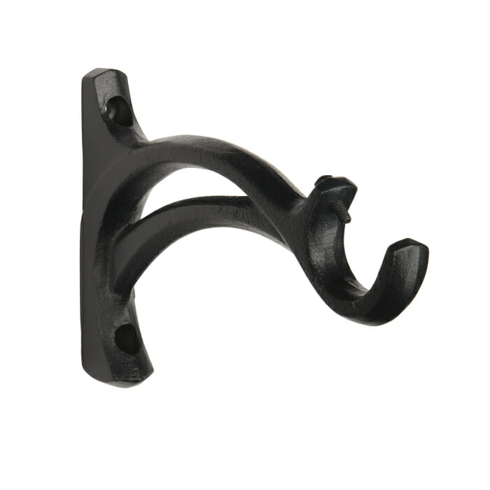 Kirsch 1 Inch Wrought Iron Bracket 5 3/8 Inch Return