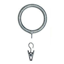 Kirsch Wrought Iron Eyelet Drapery Rings with Removable Clips